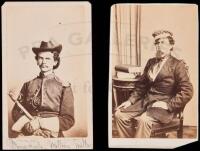 Two cartes-de-visite of Confederate officers in the Civil War