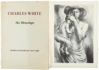 Portfolio of six lithographic reproductions of Charles White’s powerful black-and-white drawings