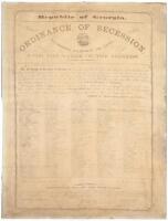 Reproduction of the 1861 Georgia Ordinance of Secession