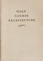 WITHDRAWNGolf Course Architecture