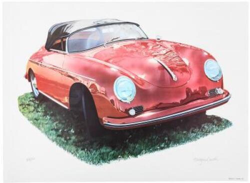 Three Color Lithographs of Classic Cars