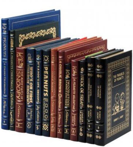 Thirteen Easton Press Editions of Charles Schulz's Peanuts books