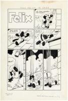 Original comic strip art for Felix the Cat