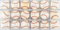 Eighteen baseballs signed by various players