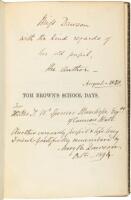 Tom Brown's School Days - inscribed by the author