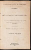 In the Supreme Court of the United States. Arguments in the Case of Cruz Cervantes vs. The United States