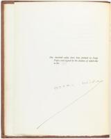 The Importance of Being Earnest. A Trivial Comedy for Serious People - One of 100 copies of the large-paper edition, signed by Oscar Wilde
