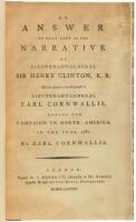 An Answer to that Part of the Narrative of Lieutenant-General Sir Henry Clinton, K.B.