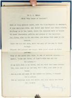 The Testimony of the Sun - with six typed poems, signed by Sterling