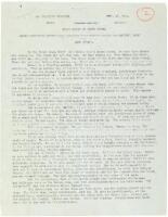 "BRAIN BEATEN BY BRUTE FORCE" - typescript of an article submitted to the San Francisco Examiner