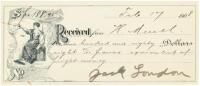 Receipt signed by Jack London