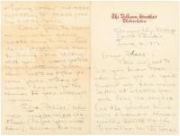 Letter from Charmian London to Felice, written when Jack and Charmian were aboard a ship in the South Pacific, regarding jewelry and other matters