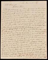 Autograph Letter, signed regarding a journey on horseback from St. Louis to Baltimore