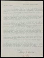 Typed Letter, signed, regarding a trip to Alaska with John Muir
