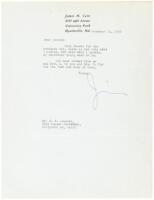 Typed Letter, signed, to his literary agent H.N. Swanson