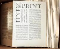 Long run of "Fine Print: A Review of the Arts of the Book". Vol. 1, No. 1 through Vol. 13, No. 2