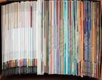 Box of modern book collecting magazines