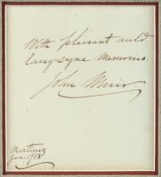 Autograph sentiment signed by John Muir