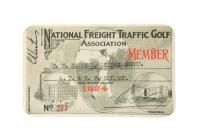 National Freight Traffic Golf Association membership pass 1924