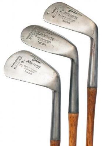 Matched set of three Willie Kidd Tom Stewart Irons with "WK" on the face