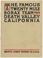 The Famous Twenty Mule Borax Team from Death Valley California (wrapper title)