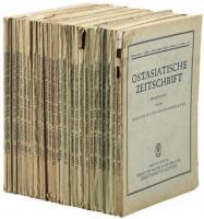 Twenty-seven issues of Ostasiatische Zeitschrift
