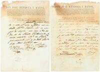 Four printed & manuscript documents for sale of slaves in Cuba