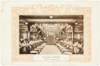 1905 pictorial menu of a luxury French Vietnam steamer
