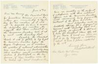 1907 letter, Teddy Roosevelt and Russian persecution of Armenians