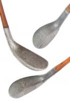 Three aluminum clubs by Mills including the Mills BSD1 Model cleek