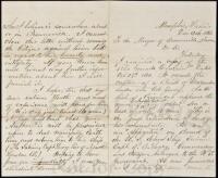 Autograph Letter, signed, from Louis LaGrill to the Mayor of Brownsville, Texas regarding his imprisoned renegade son