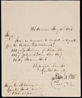 Autograph Letter, signed from the author of the first accurate account of the fall of the Alamo