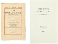 Complete collections of "The Book-Collector's Quarterly" (1931-35), "Book Handbook" (1947-52), and a long unbroken run of "The Book Collector" (1952-2001), plus other later issues through 2012