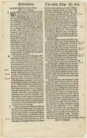 A Leaf from the First Edition of the First Complete Bible in English, The Coverdale Bible 1535