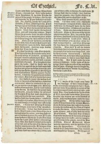 Four leaves from the "Great Bible" of 1540