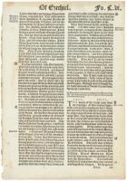 Four leaves from the "Great Bible" of 1540