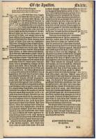 Paul's Epistles to the Romans and to the Corinthians - from the Great Bible of 1566