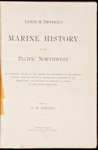 Lewis & Dryden's Marine History of the Pacific Northwest
