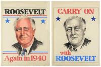 Original artwork for Roosevelt's third term campaign