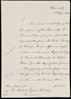 Letter Signed as Secretary of the British Admiralty