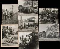 Seven gelatin silver photographs of the Shanghai, China, fire department