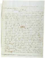 Important 1848 autograph letter account of the Shaker movement in New England
