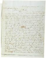 Important 1848 autograph letter account of the Shaker movement in New England