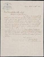 Autograph Letter, signed, on his business stationery