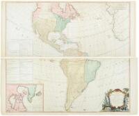 A New Map of the Whole Continent of America, Divided into North and South and West Indies. Wherein are Exactly Described the United States of North America, as well as the several European Possessions according to the Preliminaries of Peace signed at Vers