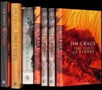 Seven volumes by Jim Crace, six of them signed