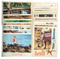 Thirteen sets of lobby cards for movies from the 1940s through 1960s + approx. 15 miscellaneous individual cards