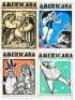 &ldquo;Americana", 7 issues of rare 1930s left-wing "Magazine of Pictorial Satire&rdquo; - George Grosz, E.E.Cummings, James Thurber, Nathanael West, et al