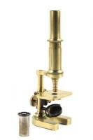 Early portable brass microscope