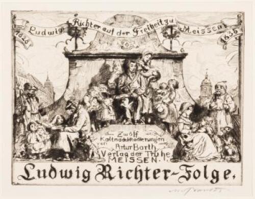Ludwig Richter-Folge: Zw&ouml;lf Kaltnadel-Radierungen